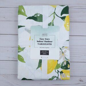 Fabric Tablecloth Lemons Fruit Indoor Outdoor 60x84 Water Resistant